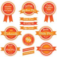 Etiquette vectoriel petit prix soldes et discount fran&ccedil;ais