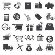 Shopping icons set Vector N11
