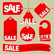 Set of Shopping Sale Tags and Labels