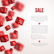 Sale cubes poster Vector illustration