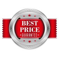 Red best price button with ribbon N2