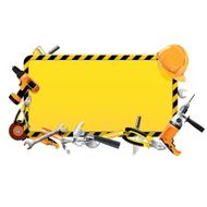 Vector Construction Frame with Tools