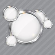 Glass frame on abstract metal background Vector illustration N11
