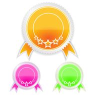 Set of vector label