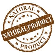 natural product brown stamp