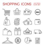 Shopping Icons - Flat Design N2