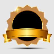 Vector gold sign label template N25