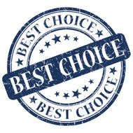 Best choice blue stamp