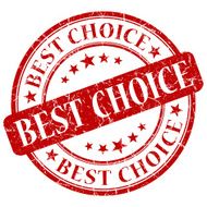 best choice red round stamp