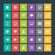 Set of web icons flat design N2
