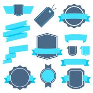 Vector Stickers and Badges Set 5 Flat Style