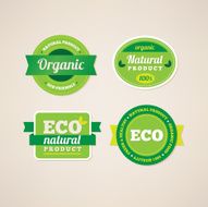 Set of organic food labels N5