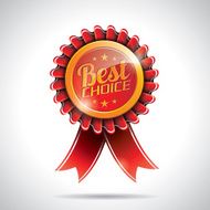 Best Choice Labels Illustration with shiny styled design