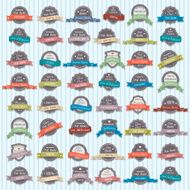 Big vector set of Premium Quality labels