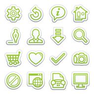 Basic contour icons Sticker series