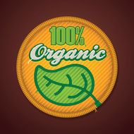 &quot;100 Organic&quot; fabric badge