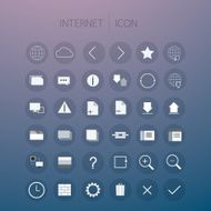 Icon set internet on background vector illustration N2