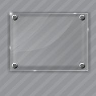 Glass frame on abstract metal background Vector illustration N12
