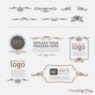 Labels Frames and Banners - Illustration thai art N17