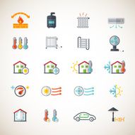 Heating and Cooling Icons N7