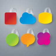 Wobbler vector set on gray background N2