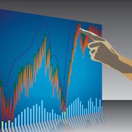 Business financial data and diagrams vector background