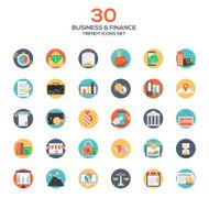 Set of modern flat design Business and Finance icons N2