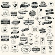 Collection of vintage retro labels badges and stamps N33