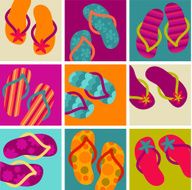 pattern made from beach slippers N2