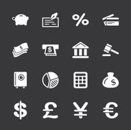 Finance and Banking Icons - White Series