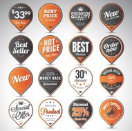 Set of business vintage badges N39