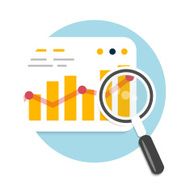 Magnifying glass and chart N4