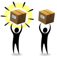 Lifting Cardboard Box