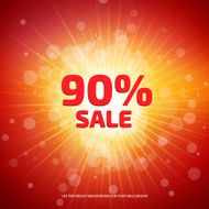 Bright red and orange Sale background with rays