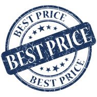 best price round blue stamp