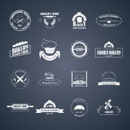 Set of bakery logos