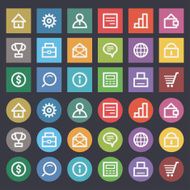 Flat icons set business finance N2