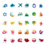 Set of holidays icons