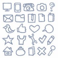 Hand drawn icons set N2
