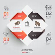 Abstract infographic business stock exchange template N2