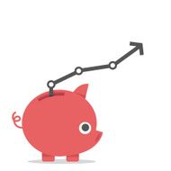 Piggy bank and interest
