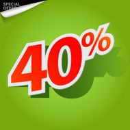 Vector label percent N4