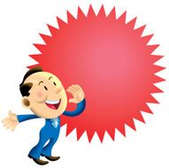 Shouting Business Man Vector 03