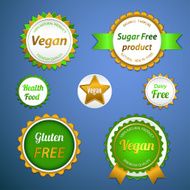 Organic labels logos and stickers N2