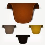 Set of leather tag labels N3