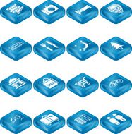 Tourist locations icon set N6