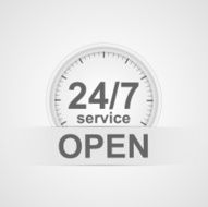 24 hours 7 days customer service icon N3
