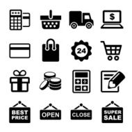 shopping icons set N62