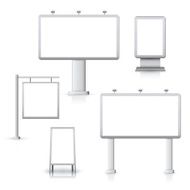 Blank advertising boards