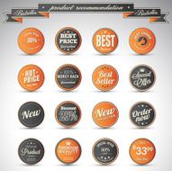 Set of business vintage badges N40